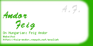 andor feig business card